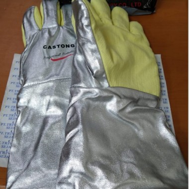 castong glove heat resistant aluminized, sarung tangan almunium tahan panas