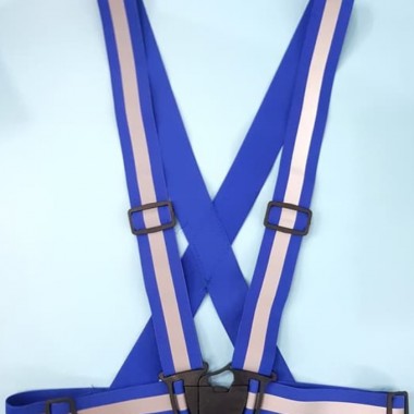 safety vest rubber reflective elastic V shape, rompi karet biru