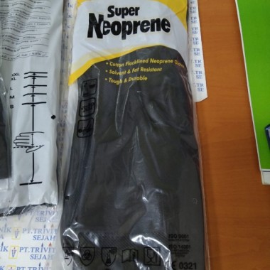 gloves super neoprene chemical,sarung tangan kimia rubberex