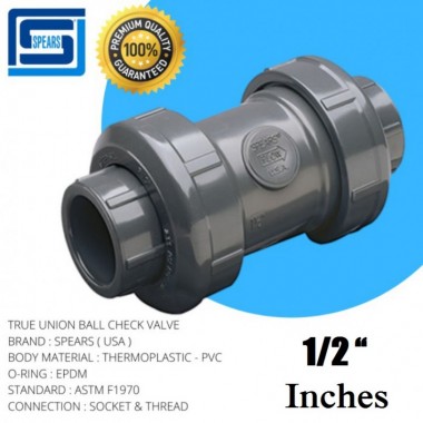 ball check valve pvc spear ansi 1/2 inch,true union 2000 industrial