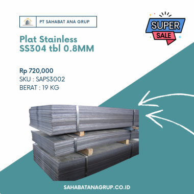 Plat Stainless SS304 tbl 0.8MM