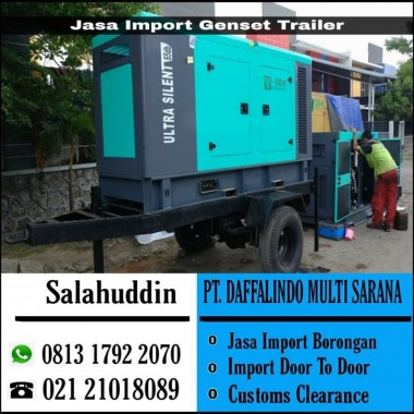 Jasa Import Genset Trailer | 081317922070