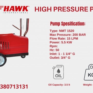HAWK PUMP PLUNGER 120 BAR | HIGH PRESSURE CLEANING | PT SOLUSI JAYA