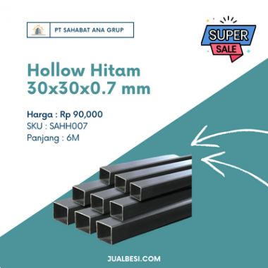Hollow Hitam 30x30x0.7 mm