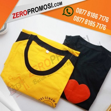 Souvenir Kekinian Kaos Oblong Premium Warna Cetak Sablon Murah