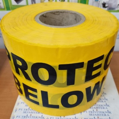 caution cathodic protection Warning tape underground,tanda peringatan