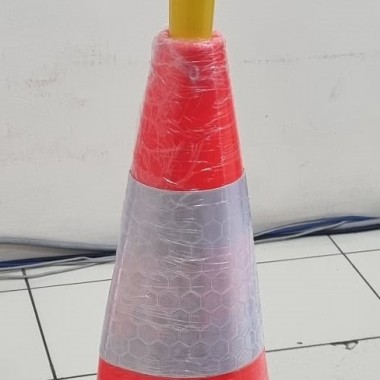 Lampu kerucut darurat merah,strobe traffic cone solar warning light T