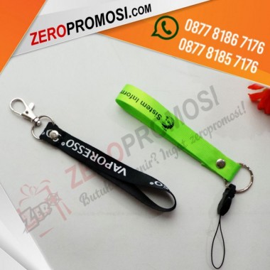 Produk Gelang Tali Id Card Pendek Lebar 1,5cm Custom Logo Murah