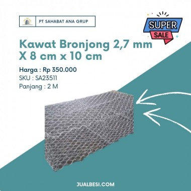 Kawat Bronjong 2,7 mm X 8 cm x 10 cm