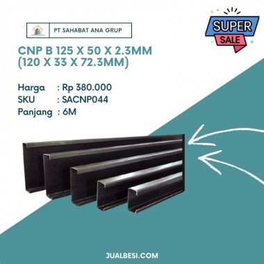 CNP B 125 X 50 X 2.3MM (120 X 33 X 72.3MM)