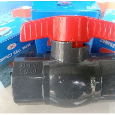 pvc ball valve compact 1 1/4 inch SH taiwan sch80,stop kran upvc pipa