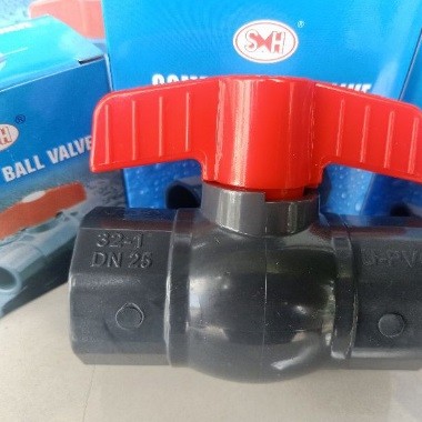 pvc ball valve compact 1 inch SH taiwan sch80,stop kran upvc pipa
