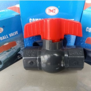pvc ball valve compact 3 inch SH taiwan sch80,stop kran upvc pipa