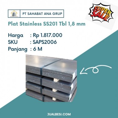 Plat Stainless SS201 Tbl 1,8 mm