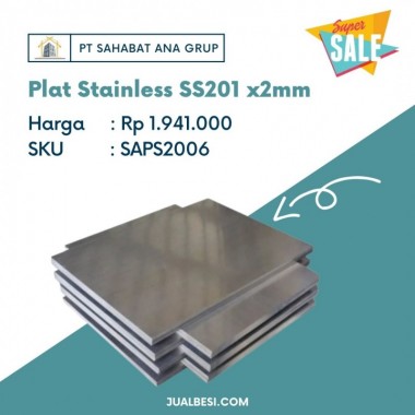 Plat Stainless SS201 x2mm