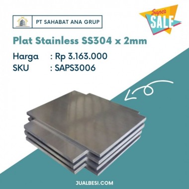 Plat Stainless SS304 x 2mm