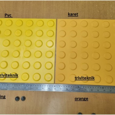 blind road tactile guiding paving tile bricks sidewalk,jalan difable