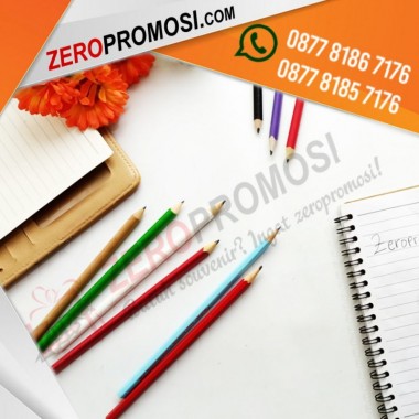 Produksi Souvenir Pensil Kayu Segienam Panjang Custom Warna dan Logo
