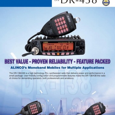 ALINCO DR-438 UHF Mobile/Base Transceiver