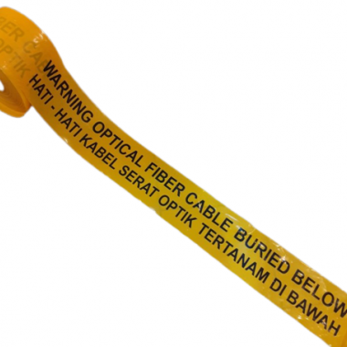 marker warning tape tanda hati-hati kabel serat optik tertanam dibawah