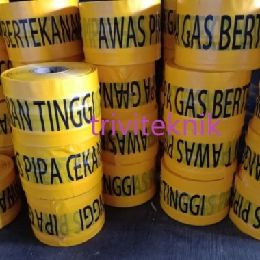 baricade warning tape awas pipa gas bertekanan tinggi marker barecade