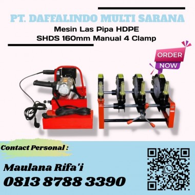 Mesin Las Pipa HDPE SHDS 160mm Manual 4 Clamp - Mesin Las Pipa HDPE 1,5 inch sampai 6 inch