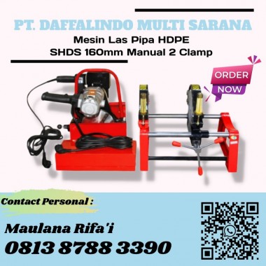 Mesin Las Pipa HDPE SHDS 160mm Manual 2 Clamp - Mesin Las Pipa HDPE 1,5 inch sampai 6 inch