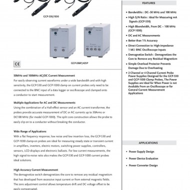 GW Instek GCP-530 50MHz/30A Current Probe (Oscilloscope Accessories)