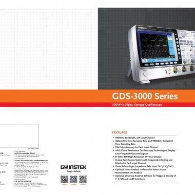 GW Instek GDS-3352 350MHz, 2 Channels Digital Storage Oscilloscope