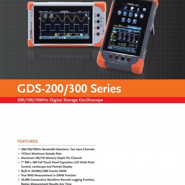 GW Instek GDS-220 200MHz Handheld Digital Storage Oscilloscopes