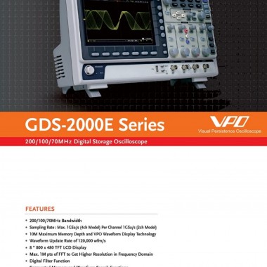 GW Instek GDS-2104E 100MHz, 4-Channels Digital Storage Oscilloscope