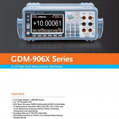 GW Instek GDM-9061 6 ½ (1200000 counts) Dual Digit Measurement Multimeter