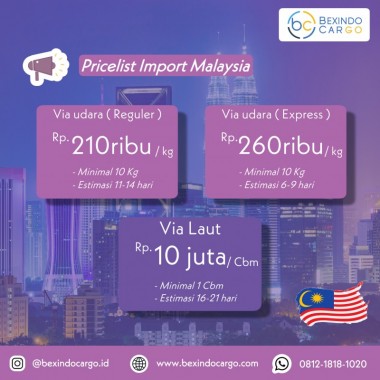 Jasa Import Door to Door Dari Malaysia | 081218181020 | Jasa Import dari Malaysia