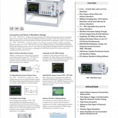 TEXIO FGX-2112 12MHz Arbitrary Waveform Function Generator
