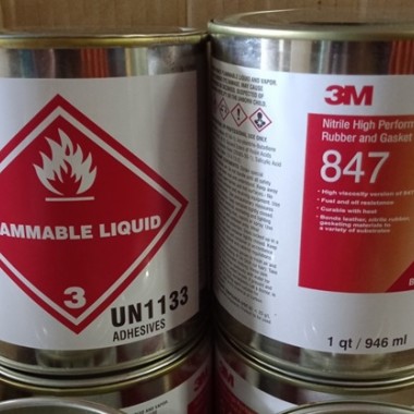 nitril rubber gasket adhesive scoth 3M 847,Lem karet high performance