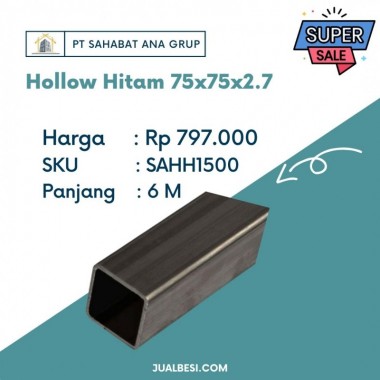 Hollow Hitam 75x75x2.7