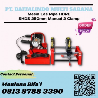 Mesin Sambung Pipa HDPE SHDS 250mm Manual 2 Clamp - Mesin Las Pipa HDPE 2 Inch Sampai 10 Inch