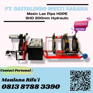 Mesin Sambung Pipa HDPE SHDS 200mm Hydraulic - Mesin Las Pipa HDPE 1,5 inch sampai 8 inch