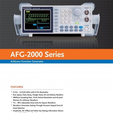 GW Instek AFG-2012 12MHz Arbitrary Waveform Function Generator