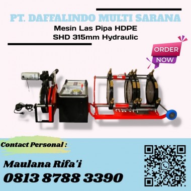 Mesin Sambung Pipa HDPE SHD 315mm Hydraulic - Mesin Las Pipa HDPE 2,5 Inch Sampai 12 Inch