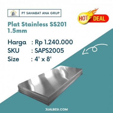 Plat Stainless SS201 1.5mm