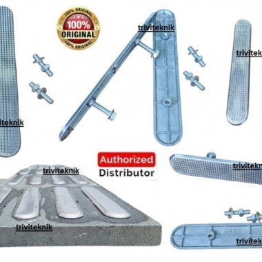 tactile line alumunium,pemandu tunanetra guiding block garis prisma