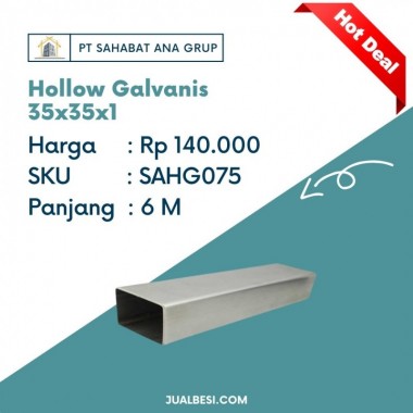 Hollow Galvanis 35x35x1
