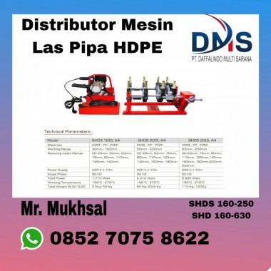 Mesin Las Pipa Hdpe Manual 160mm | Mesin Sambung Pipa