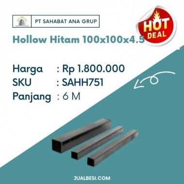 Hollow Hitam 100x100x4.5