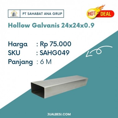 Hollow Galvanis 24 x 24 x 0.9 mm