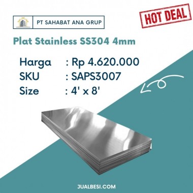 Plat Stainless SS304 4mm