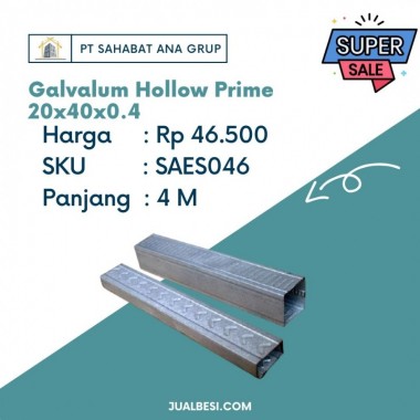 Galvalum Hollow Prime 20x40x0.4