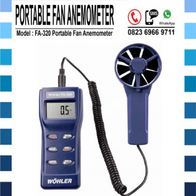 Portable Fan Anemometer ( Wohler/ FA-320) || Anemometer FA 320 | Alat Ukur Laju Kecepatan Udara