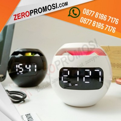 Speaker Bluetooth BTSPK01 5.0 Jam Alarm LED Display Bisa Custom Logo